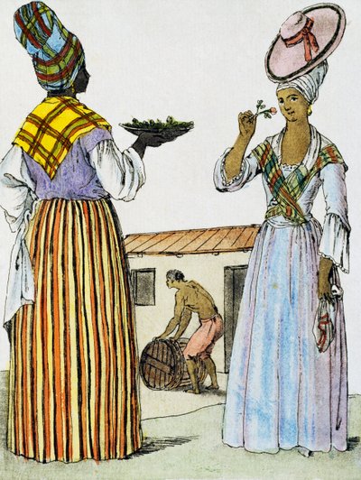 Florists in Santo Domingo, color engraving from Encyclopedie des Voyages, by Jacques Grasset de Saint-Sauveur by Jacques Grasset de Saint Sauveur