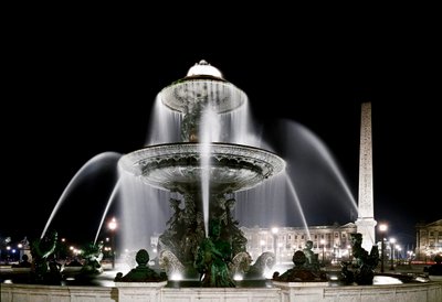 View of the Fountain Made by Jacques Ignace Hittorff and the Obelisk of Place de la Concorde in Paris by Jacques Ignace Hittorff