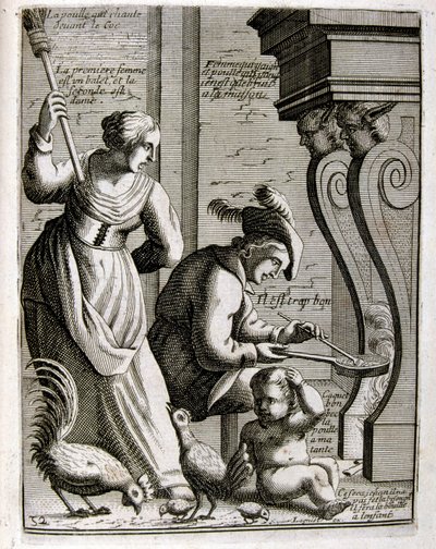 17th century engraved illustration from a collection of proverbs by Jacques Lagniet by Jacques Lagniet