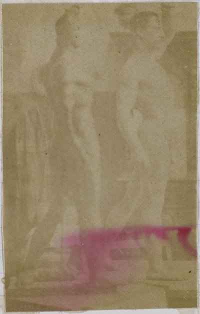 Study of a Male Nude Model, Standing and Seen from the Side, in the Studio of Jacques de Lalaing by Jacques Lalaing (attributed to)