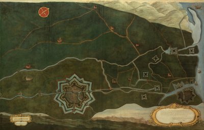 Map of Damme and the Spanish Border Fortresses near Sluis by Jacques Lobberecht