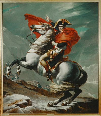 Napoleon Crossing the Saint Bernard Pass, One of Five Versions by Jacques Louis David