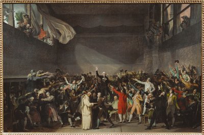 The Oath of the Jeu de Paume, when the Three Estates refused to disband upon royal orders by Jacques Louis David