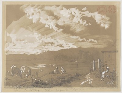 Landscape with Woman and Dog by Jacques Raymond Brascassat