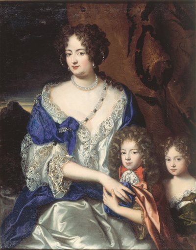 Duchess Sophia Dorothea of Brunswick and Luneburg with Her Children George and Sophia Dorothea by Jacques Vaillant