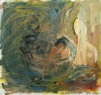 Modern Green Abstract by Jacqui Orly Ammon