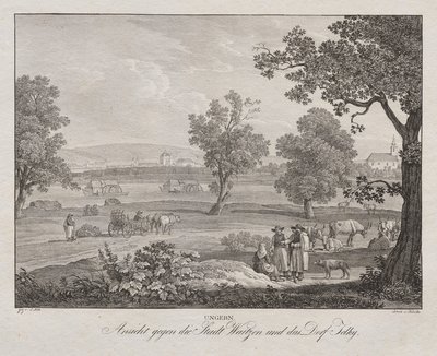 Hungary, View towards the City of Waitzen and the Village of Telky by Jakob Alt
