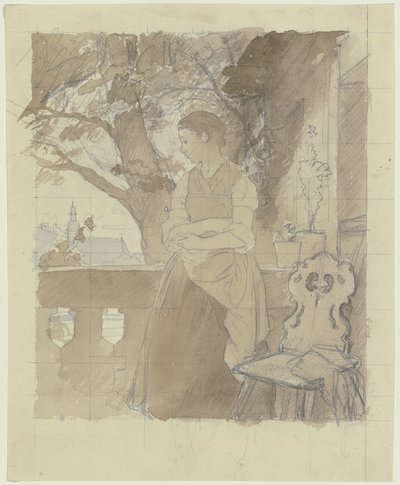 Girl on the Veranda by Jakob Becker