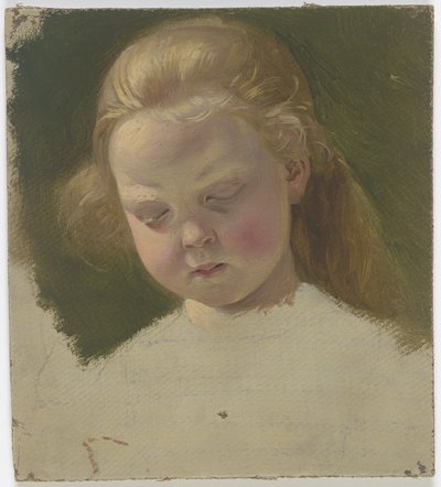 Little Girl with Long Hair by Jakob Becker