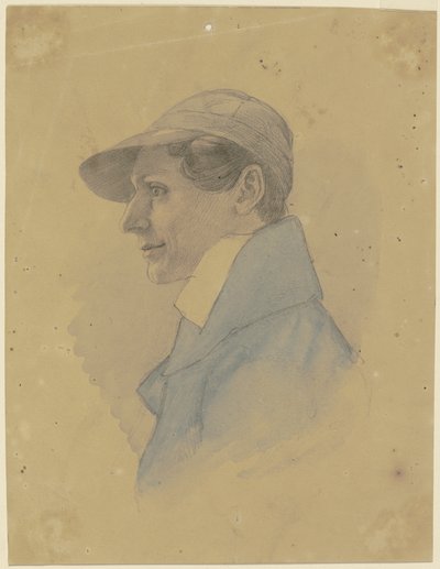 Male Head to the Left by Jakob Becker