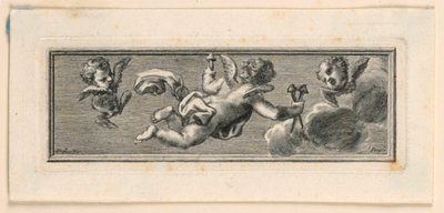 Vignette with Angels and Instruments of the Passion by Jakob Frey