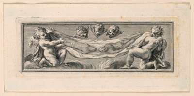 Vignette with Angels and Instruments of the Passion by Jakob Frey