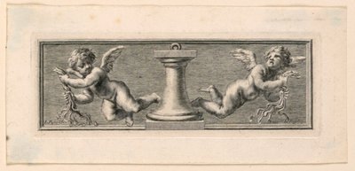Vignettes with Angels and Instruments of the Passion by Jakob Frey
