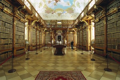 View of the library of Melk Abbey by Jakob Prandtauer