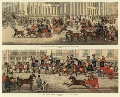 Scenes on the Road in the Old Coaching Days by James (after) Pollard