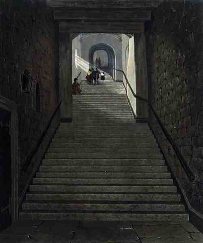 The Ancient Staircase, Windsor Castle, from 