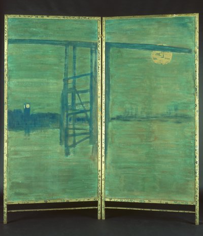 Blue and Silver: Screen, with Old Battersea Bridge by James Abbott McNeill Whistler