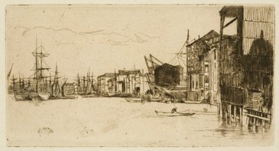 Free Trade Wharf in London by James Abbott McNeill Whistler