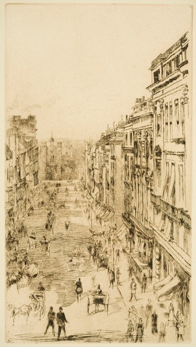 St James’s Street in London by James Abbott McNeill Whistler