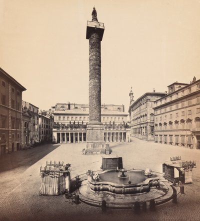 Piazza Colonna, Column of Marcus Aurelius and Chigi Palace by James Anderson