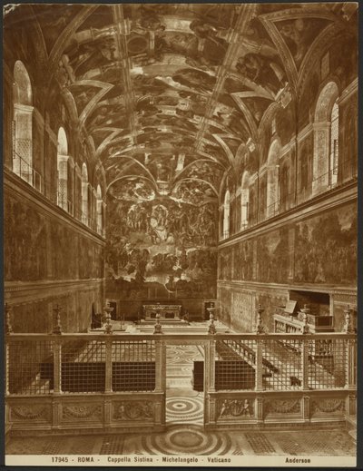 Sistine Chapel by Michelangelo by James Anderson