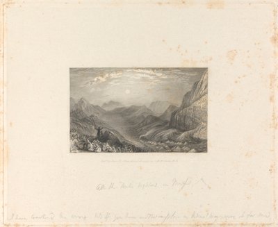 The Valley in Which the Children of Israel Were Encamped, Mount Sinai in the Distance by James Baylis Allen