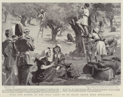 With the Kaiser in the Holy Land, in an Olive Grove near Bethlehem by James Clark