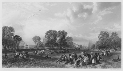 Hyde Park in 1851, from the picture in the Royal Collection by James Duffield Harding