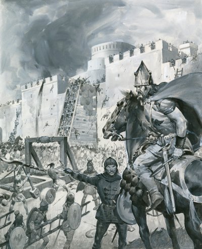 A Vast Army of Tartars Surrounded Kaffa in Abyssinia in 1346 by James Edwin McConnell