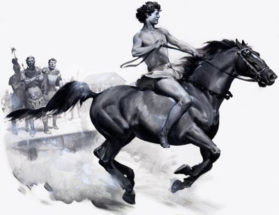 Alexander the Great Riding Bucephalus by James Edwin McConnell