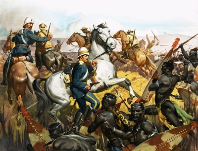 Louis Napoleon, Prince Imperial, about to be killed by Zulus by James Edwin McConnell