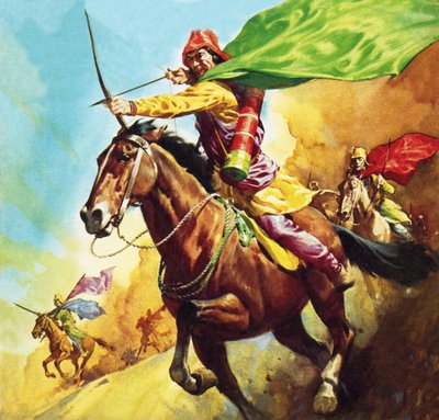 Parthian warrior at the battle of Carrhae in 53 BC by James Edwin McConnell