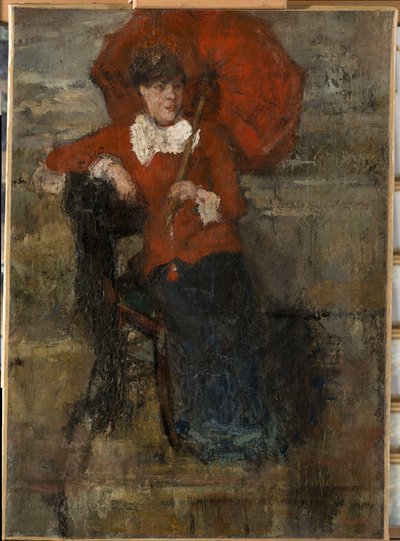 Lady with Red Parasol by James Ensor