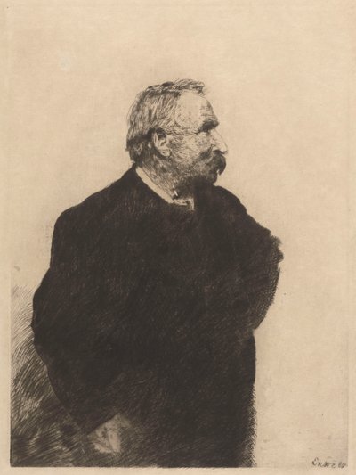 Portrait of Ernest Rousseau by James Ensor