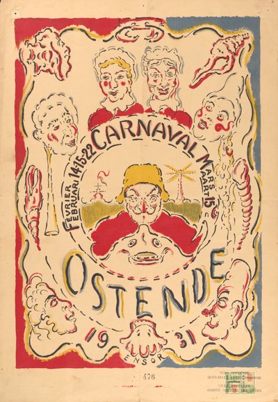 Poster for the Carnival at Ostend by James Ensor