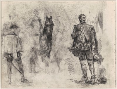Spaniard Seen from Behind, Horseman and Spaniard with One Raised Finger by James Ensor