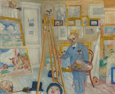 The Skeleton Painter by James Ensor