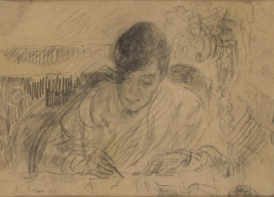 Woman Writing a Letter (Ensor’s Sister) by James Ensor