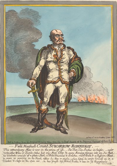 Field Marshall Count Suwarrow-Rominskoy by James Gillray