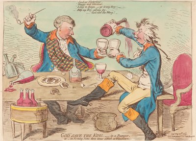 God Save the King. - In a Bumper. Or - An Evening Scene Three Times a Week at Wimbledon by James Gillray