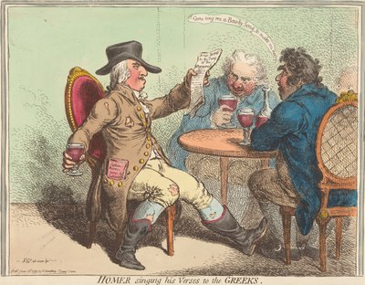 Homer Singing His Verses to the Greeks by James Gillray
