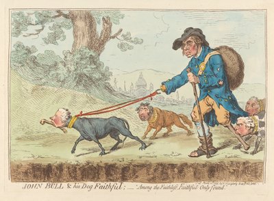 John Bull & His Dog Faithful; - "Among The Faithless, Faithful Only Found" by James Gillray