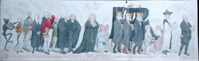 The Funeral Procession of Miss Regency by James Gillray