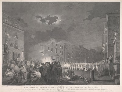 The Riot in Broad Street on the Seventh of June 1780 by James Heath