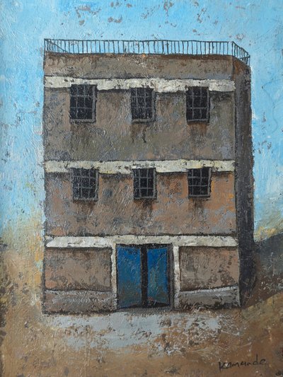 Rustic Building Blue Door by James Kamande