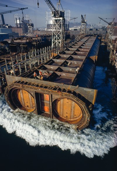 A section of tunnel tube for BART, Bay Area Rapid Transit mass transit system by James L Stanfield
