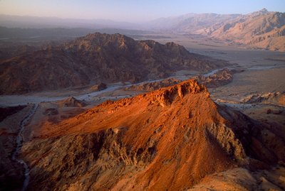 Al Jabal al Akhdar area, Nakhl to Jabal ash Sham, Oman. Aerial view by James L Stanfield