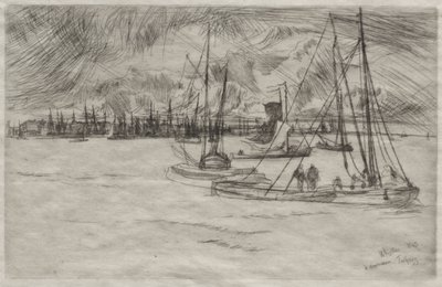Amsterdam from the Tolhuis by James McNeill Whistler