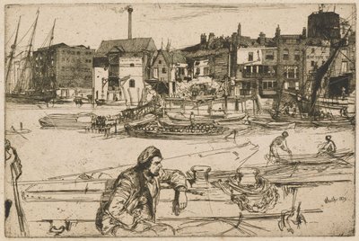 Black Lion Wharf, from the Thames Set (A Series of Sixteen Etchings of Scenes on the Thames and Other Subjects) by James McNeill Whistler