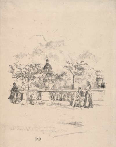 Pantheon from the Terrace of the Luxembourg Gardens by James McNeill Whistler